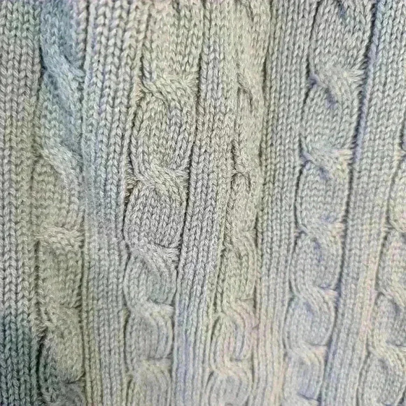 Izod sweater 3/4 zip cable knit periwinkle blue. Men's size small. - Picture 5 of 6